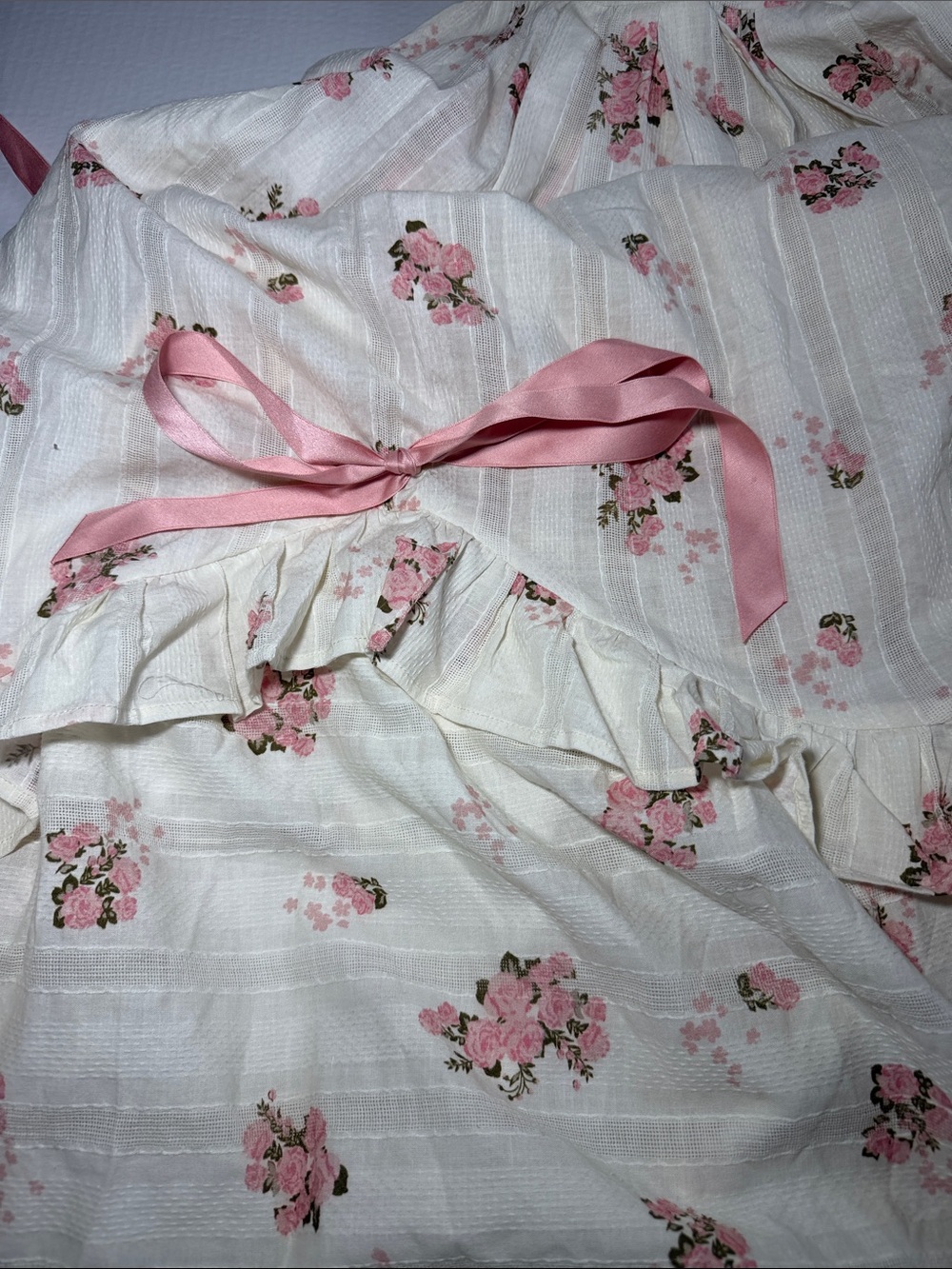 LACEMADE Pink Floral Cottagecore Maxi Dress XS Romantic Coquette - Picture 8 of 13